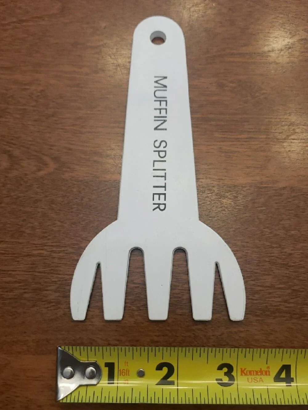 Vtg White Muffin Splitter and Serving Tongs (Set Of 2)